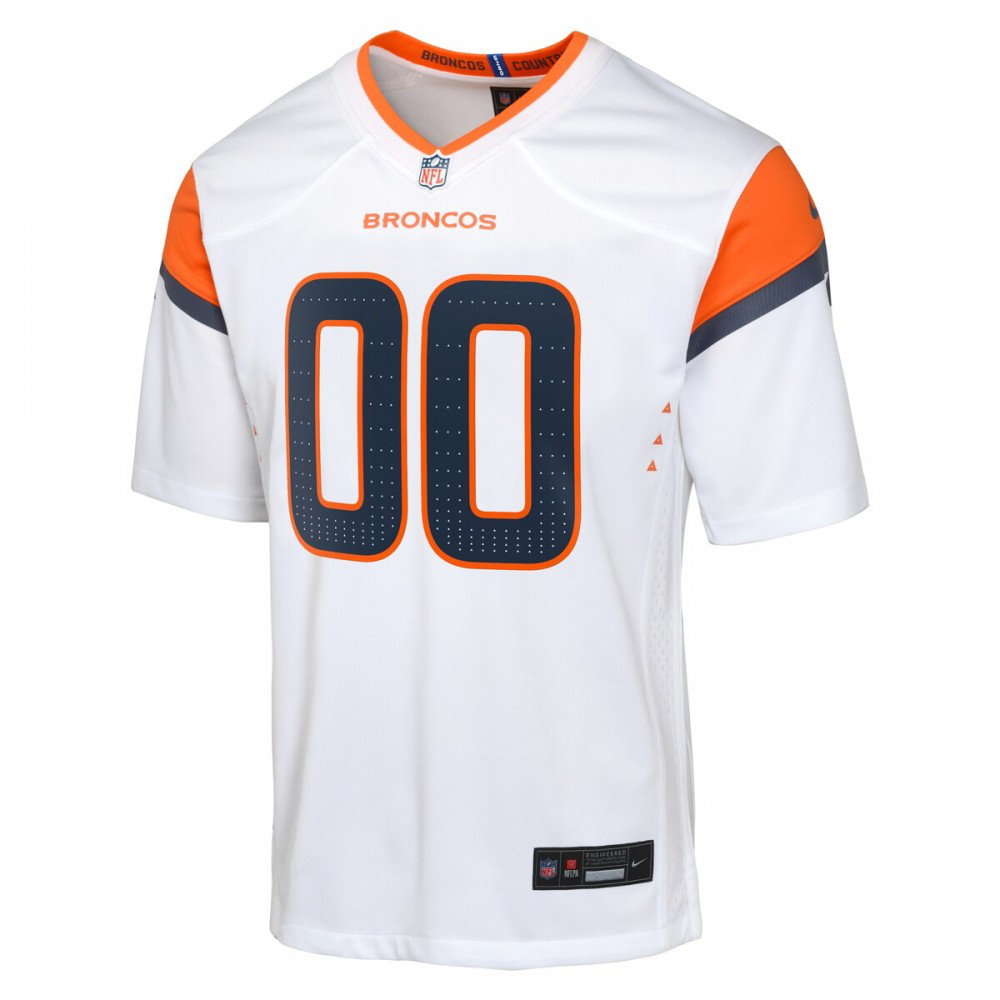 Denver Broncos Nike Youth Custom Game Jersey - White-GridironStore